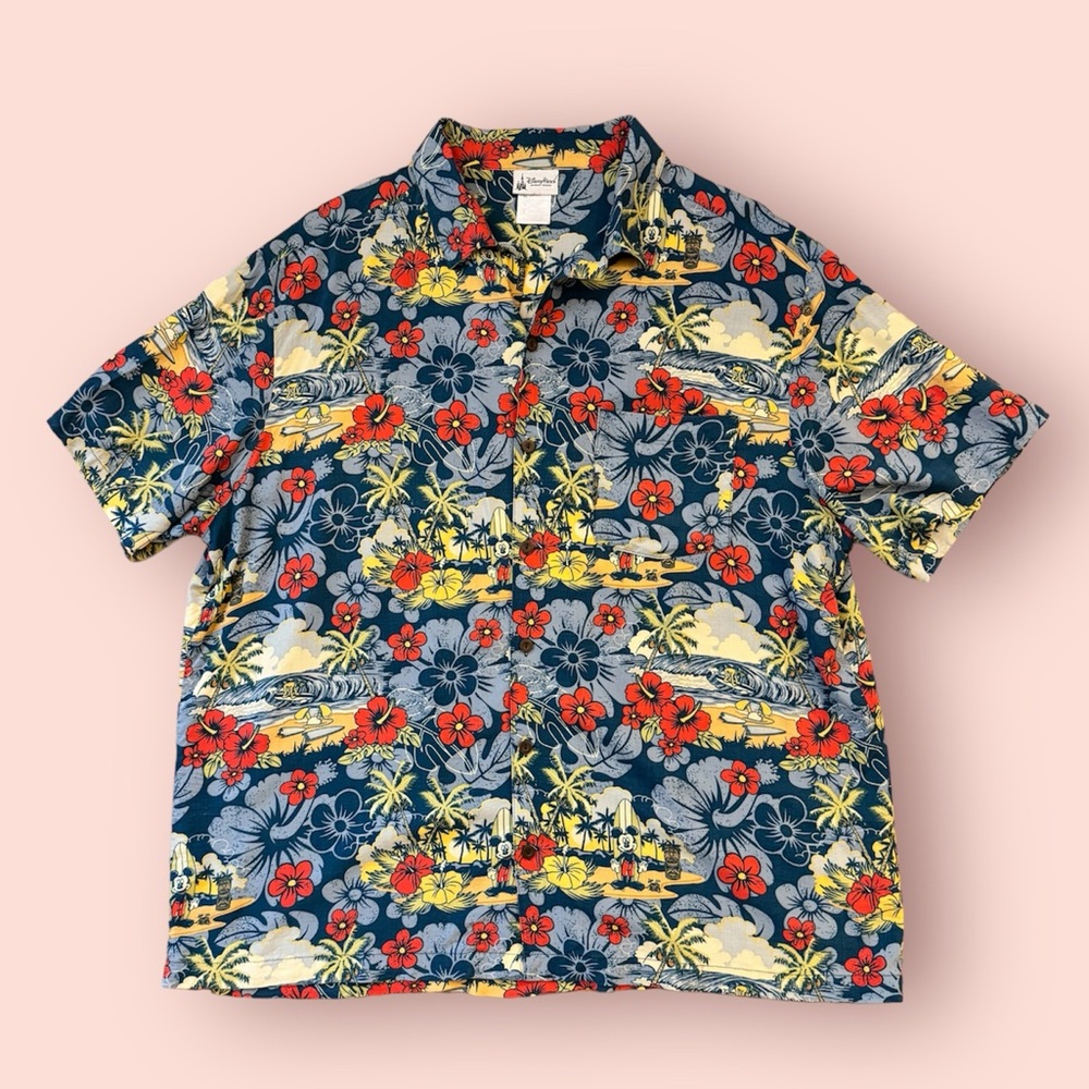 Disney Parks Mickey Mouse Hawaiian Shirt XL